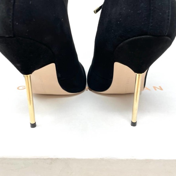 Good American Suede Pointed Toe Scandal Ankle Booties In Black Size 9.5 New - Picture 7 of 12